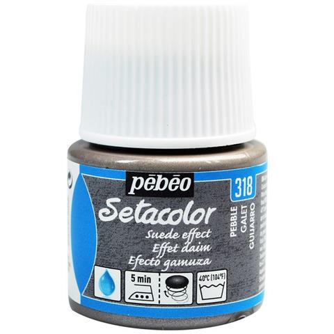 Pittura Tessile Setacolor Effetto Scamosciato Opaco - Pebble - 45 Ml - Foto 1