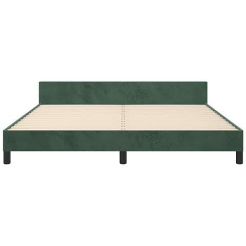 Giroletto senza Materasso Verde Scuro 160x200 cm in Velluto - Foto 9