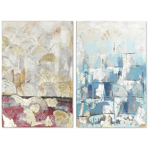 Quadro Dkd Home Decor 80 X 3,5 X 120 Cm Astratto Loft (2 Unità) - Foto 1