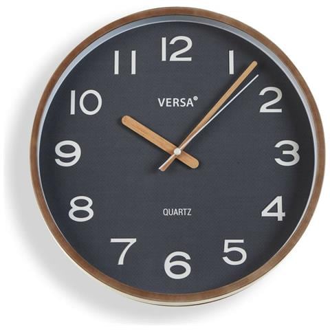 Orologio Da Parete Grigio Plastica Quarzo 4,3 X 30 X 30 Cm - Foto 1