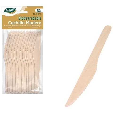 Set Di Coltelli Algon Legno 12 Pezzi 16,5 Cm (24 Unità) - Foto 2