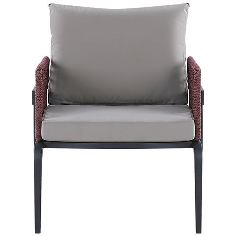 Set Da Esterno 4 Posti In Metallo Grigio Sciacca - Foto 2