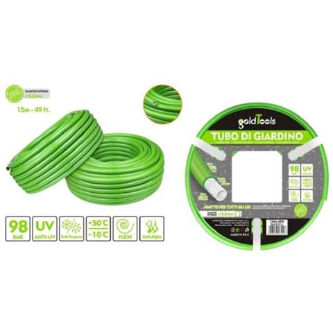 Trade Shop - Tubo Per Giardino Irrigazione In Pvc Verde Pompa Acqua 15 Mt 49ft Ø 6.5mm 57512 - Foto 1