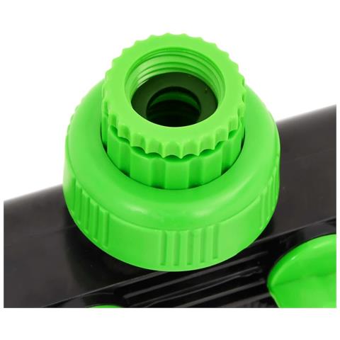 Adattatore Rubinetto A 4 Vie Verde E Nero 19,5x6x11 Cm Abs E Pp - Foto 3