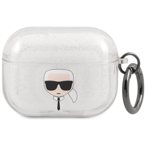 Cover Per Airpods Pro Glitter Chic In Tpu Alta Qualità, Argento - Foto 1