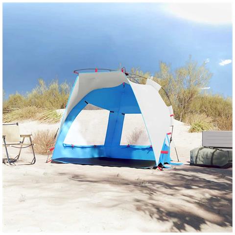 Tenda da Spiaggia 2Persone Azzurro Rilascio Rapido Impermeabile - Foto 2