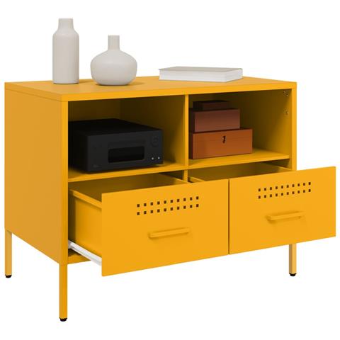 Mobile TV Giallo Senape 68x39x50,5 cm in Acciaio - Foto 10