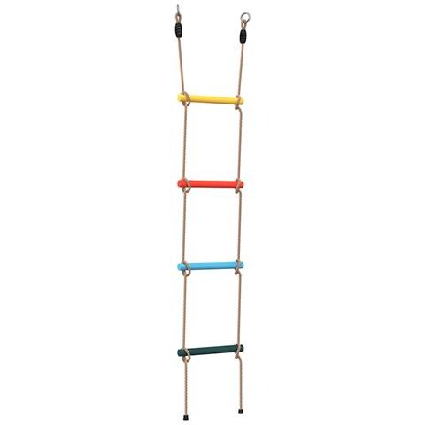 Scala Di Corda Per Bambini Con 4 Pioli Multicolore - Foto 2