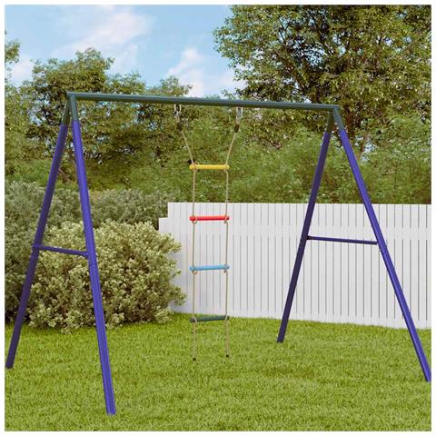 Scala Di Corda Per Bambini Con 4 Pioli Multicolore - Foto 3