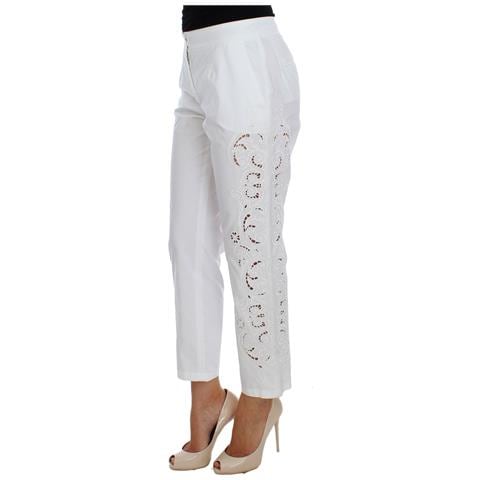 Abito Con Ritaglio Floreale Bianco Pantaloni Siciliani - It40-s - Foto 2