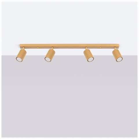 Lampada Da Soffitto Karbon 4l Oro Sl. 1565 - Minimalista Lampada Da Soffitto D'oro 16.5x81x6.5 Cm - Foto 2