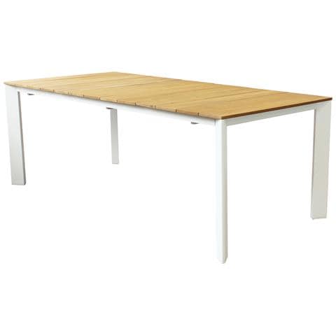 Copernico - Struttura In Alluminio Verniciato Bianco O Antracite, Piano In Teak - Foto 3