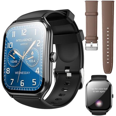 Hoco Y28 Smartwatch Amoled 1.96 Chiamate Bt Ip67 Cardio Saturazione Nero - Foto 1