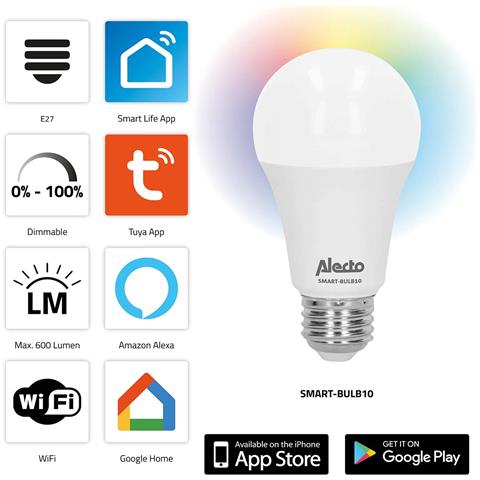 Smart-bulb10 Lampadina Led A Colori Connessa Con Wi-fi, Bianco - Foto 5