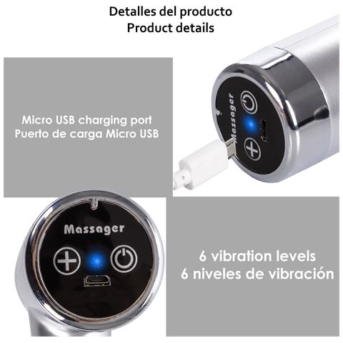 Mini Pistola Per Massaggio Muscolare Fascia Gun Sj-8200. 6 Livelli Di Intensità. - Foto 2