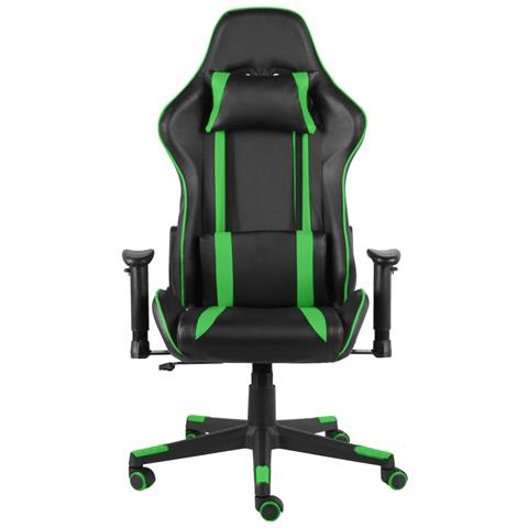 Sedia Da Gaming Girevole Verde In Pvc - Foto 1