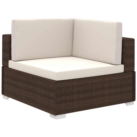 Lusso Casadino -  Set Divani Da Giardino 8 Pz Con Cuscini In Polyrattan Marrone - Foto 2