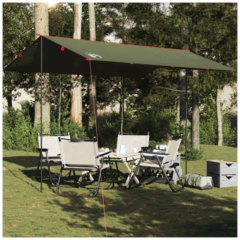 Telone da Campeggio Verde Oliva 366x306 cm Impermeabile - Foto 1