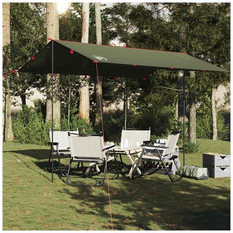 Telone da Campeggio Verde Oliva 366x306 cm Impermeabile - Foto 2