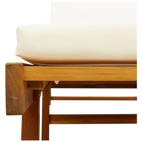 Lettini Prendisole con Tavolino 2pz in Legno Massello di Acacia - Foto 9