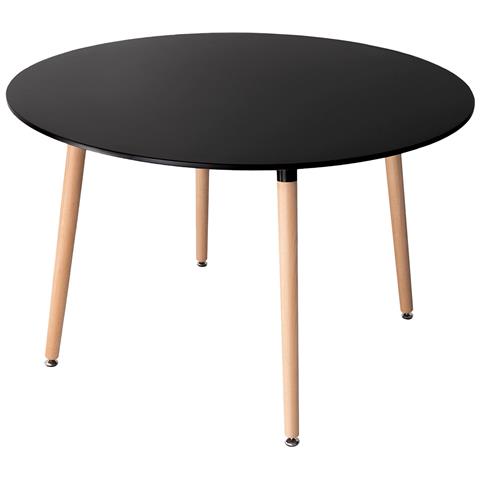 Tavolo Rotondo Martha 120cm E 4 Sedie Nora Nero - Foto 5