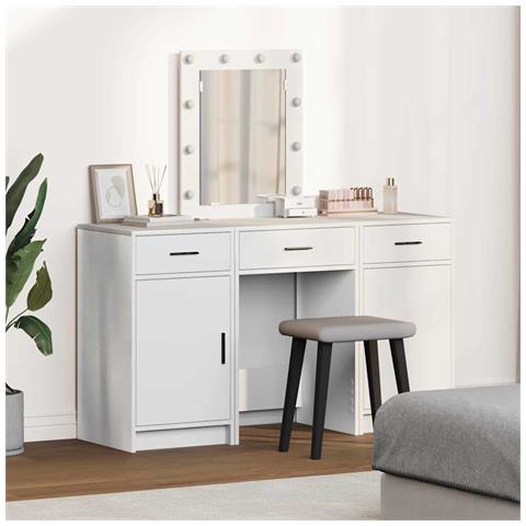Tavolo da Trucco con cassetto 3 pcs Bianco 50 x 41 x 135 cm - Foto 2