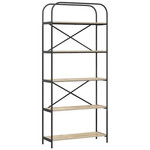 Libreria rovere sonoma 80 x 30 x 183 cm Legno multistrato - Foto 1