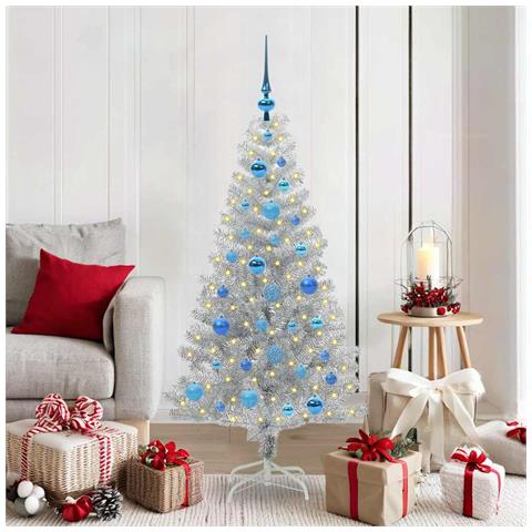 Albero di Natale con 150 LED con supporto Argento 150 cm PET - Foto 2