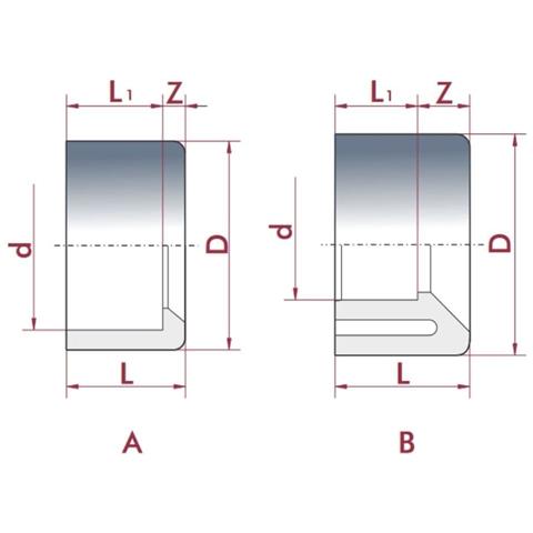 Riduzione Pvc-u 50 X 25 Mm Pn16  Raccordo Per Tubi - Foto 2