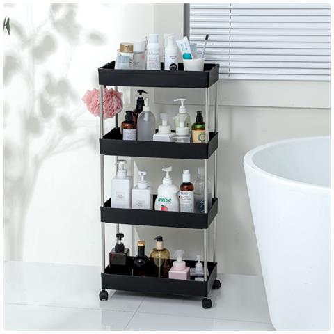 Carrello Salvaspazio Mobile A 3 Ripiani - Ideale Per Cucina E Bagno - Foto 4