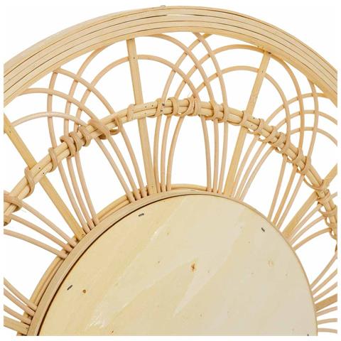 Specchio In Rattan E Bambù Marrone D55,5x2h - Foto 8