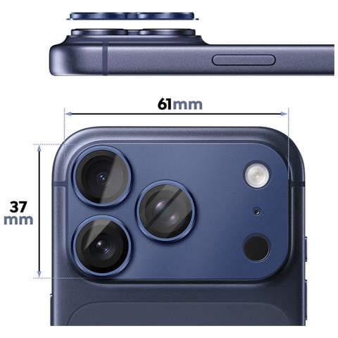Protezione Della Fotocamera Per Iphone 17 Pro Max Pictureperfect Cornice In Alluminio, Blu - Foto 4