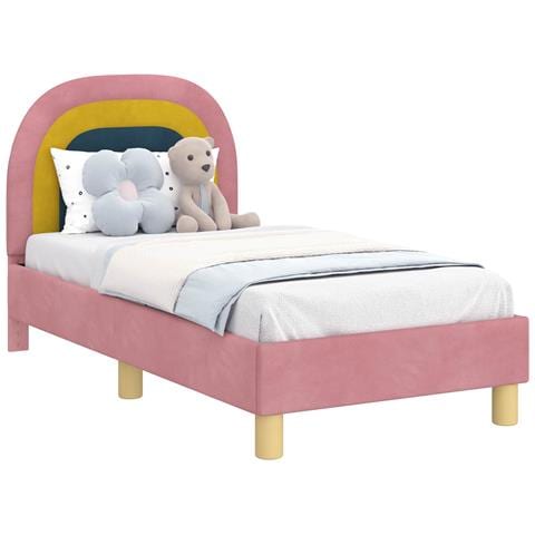 Struttura letto per bambini con testata Rosa 70 x 140 cm - Foto 1