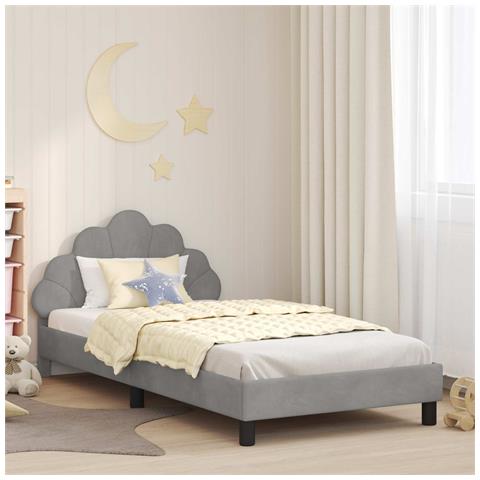 Struttura letto bambini con testata Grigio chiaro 80 x 200 cm - Foto 2