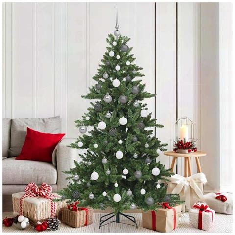 Albero di Natale Artificiale con Rami Pieghevoli Verde 180 cm - Foto 2