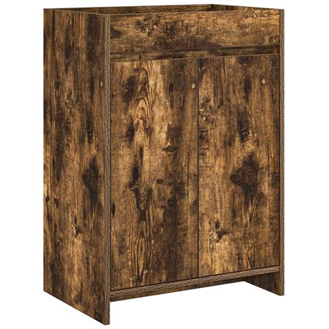 Mobiletto da Bagno Sotto Lavabo Rovere Fumo 56 x 37,5 x 81 cm - Foto 1