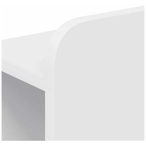 Testata del letto Bianco Lucido Legno ingegnerizzato - Foto 2