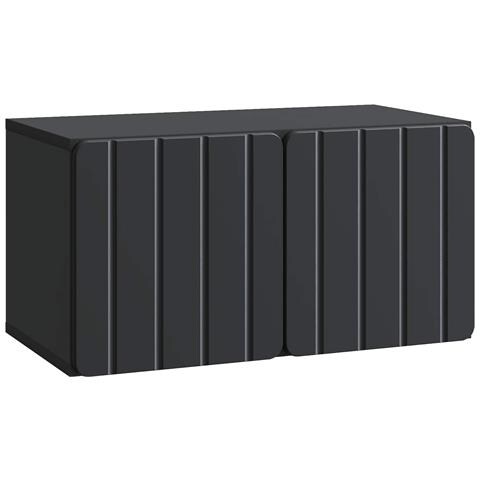 Mobile Porta TV da Muro Nero 59,5 x 31 x 30 cm - Foto 1