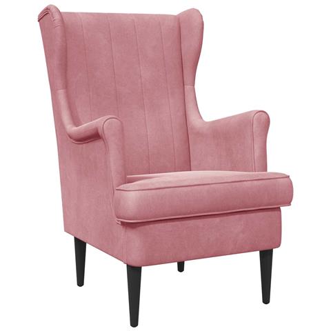 Poltrona Rosa Velluto - Foto 1