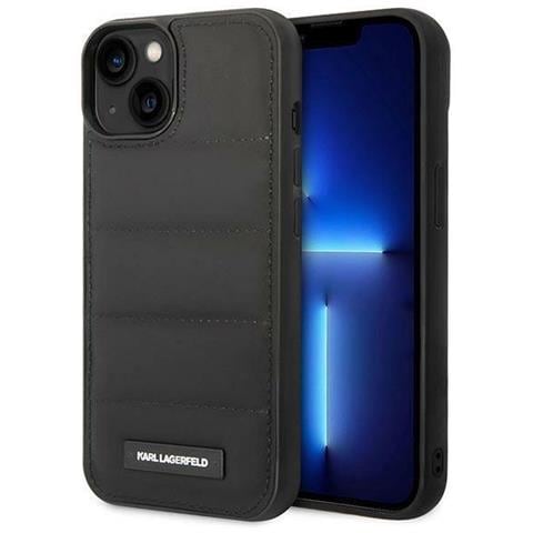 Karl Lagerfeld Klhcp14spsqak Iphone 14 6,1 Custodia Nera /nera Puffy Elongated Logo - Foto 1