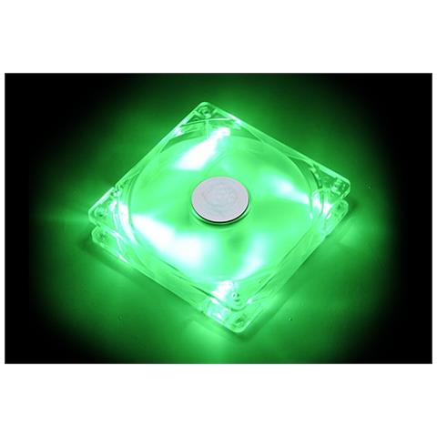 1025 Ventola, 9 Pale, 1200rpm, sleeve bearing, Illuminazione a 4 LED Verde - Foto 7