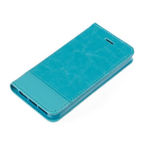 Wallet Folio Case, Cover A Libro - Apple Iphone 5 / 5s / Se - Turchese - Foto 1