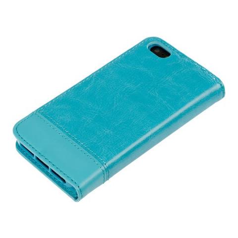 Wallet Folio Case, Cover A Libro - Apple Iphone 5 / 5s / Se - Turchese - Foto 2
