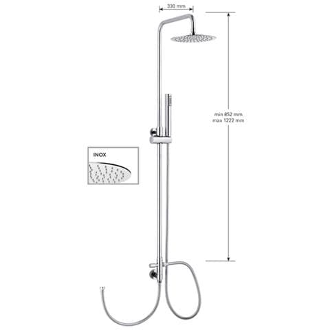 Kit Doccia Con Colonna TATAY Marina - Design Moderno, Sistema Anticalcare, Diametro 10 Cm - Foto 14