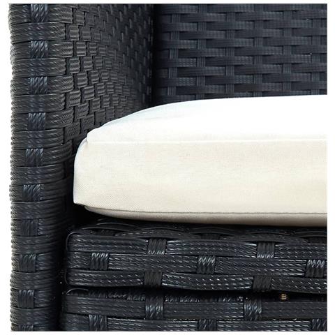 Sedie Da Pranzo Per Giardino 4 Pz In Polyrattan Nero - Foto 9