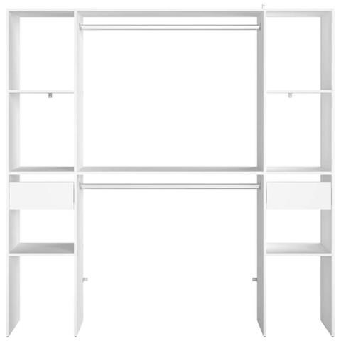 Elysee Armadio A Vista 2 Barre Appendiabiti, 6 Ripiani, 2 Cassetti - Foto 5