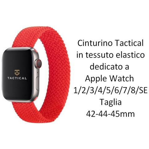 Cinturino L 773 Originale Braided String Per Apple Watch 1-2-3-4-5-6-7-se 42 44 45mm Red - Foto 2