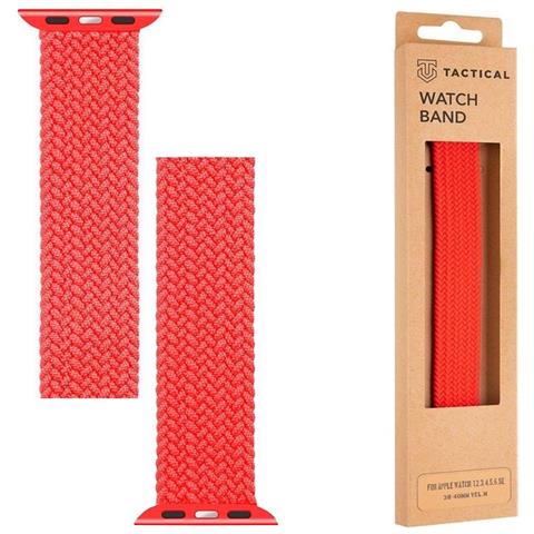 Cinturino L 773 Originale Braided String Per Apple Watch 1-2-3-4-5-6-7-se 42 44 45mm Red - Foto 1