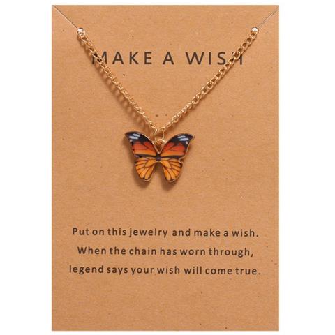 Collana Con Ciondolo A Farfalla Yellow - Foto 1