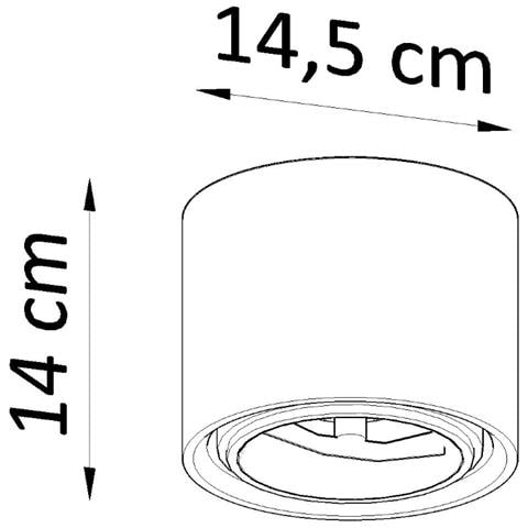 Sollux Lighting Lampada Da Parete In Ceramica Kalu Sl.0841 - Moderno Lampade Da Soffitto Bianco 14x14.5x14.5 Cm - Foto 7